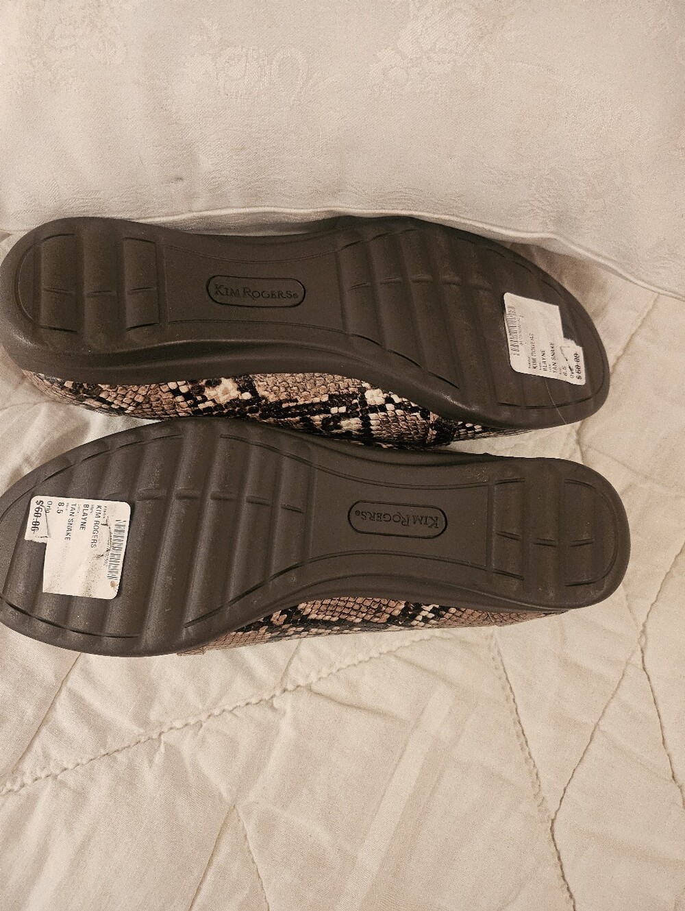 Kim Rogers- Tan Snake- Blayne Loafers w/ Gold Hardware- 8 1/2 M - Picture 5 of 8